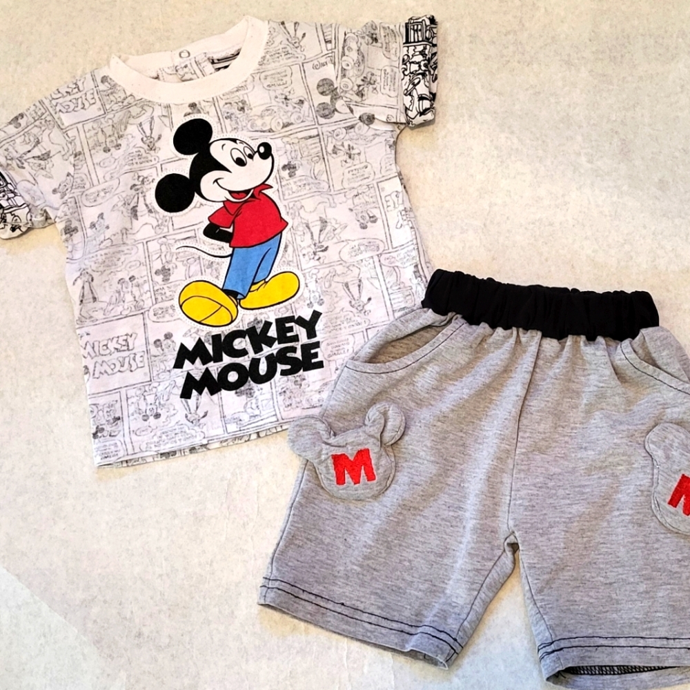 Mickey Mouse tee shirt and shorts